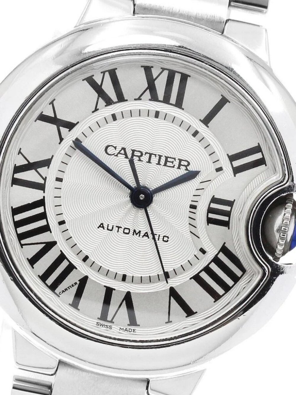 CARTIER Baron Blue MM Silver Dial Automatic Boy's Watch_960610